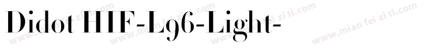 Didot HIF-L96-Light字体转换